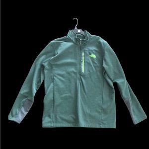 Green half zip Northface pullover
